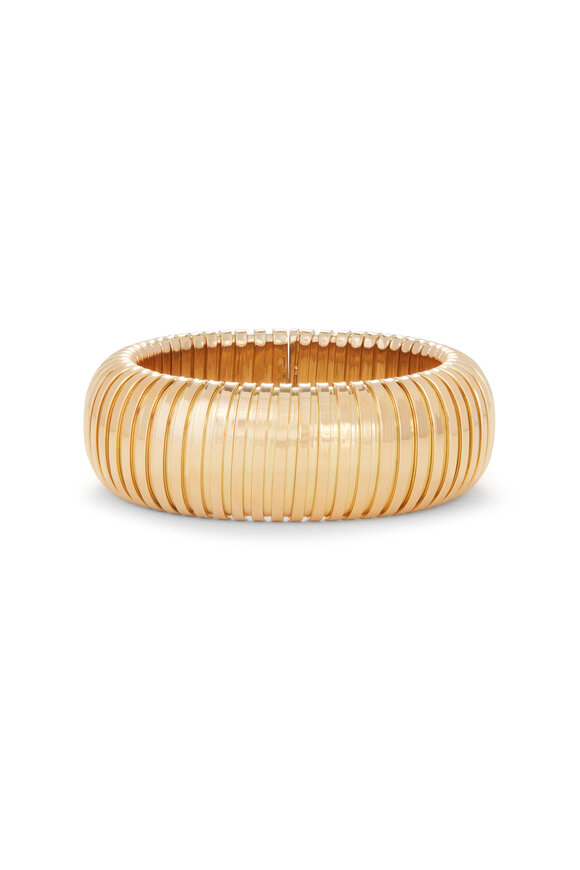 Sidney Garber 18k Yellow Gold Domed Cuff - view 1
