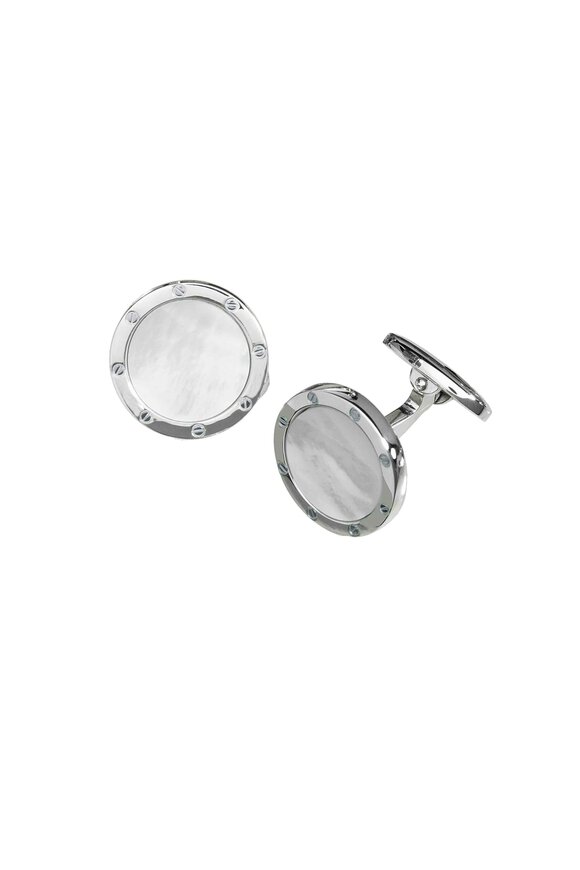 Jan Leslie Sterling Silver Pearl Cuff Links - view 1