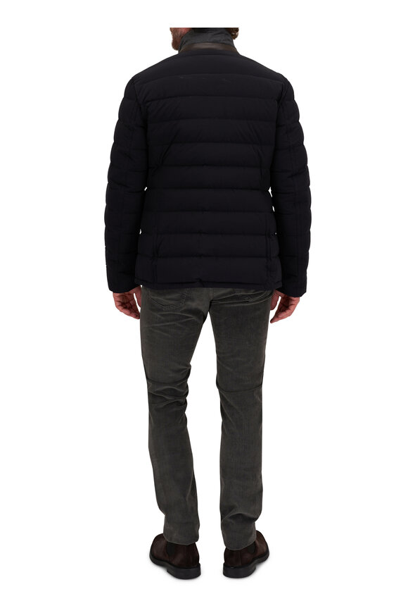 Moorer - Zayn Navy Quilted Blazer