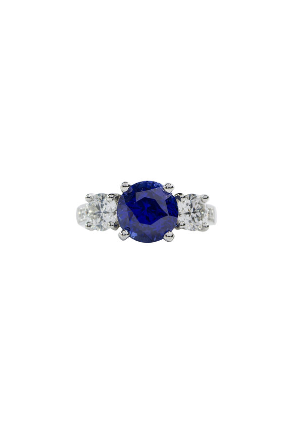 Oscar Heyman - Platinum Sapphire & Diamond Ring