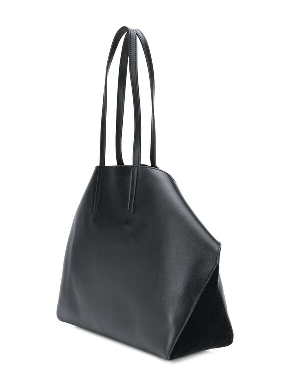 McQueen - Butterfly Black Leather East-West Medium Tote