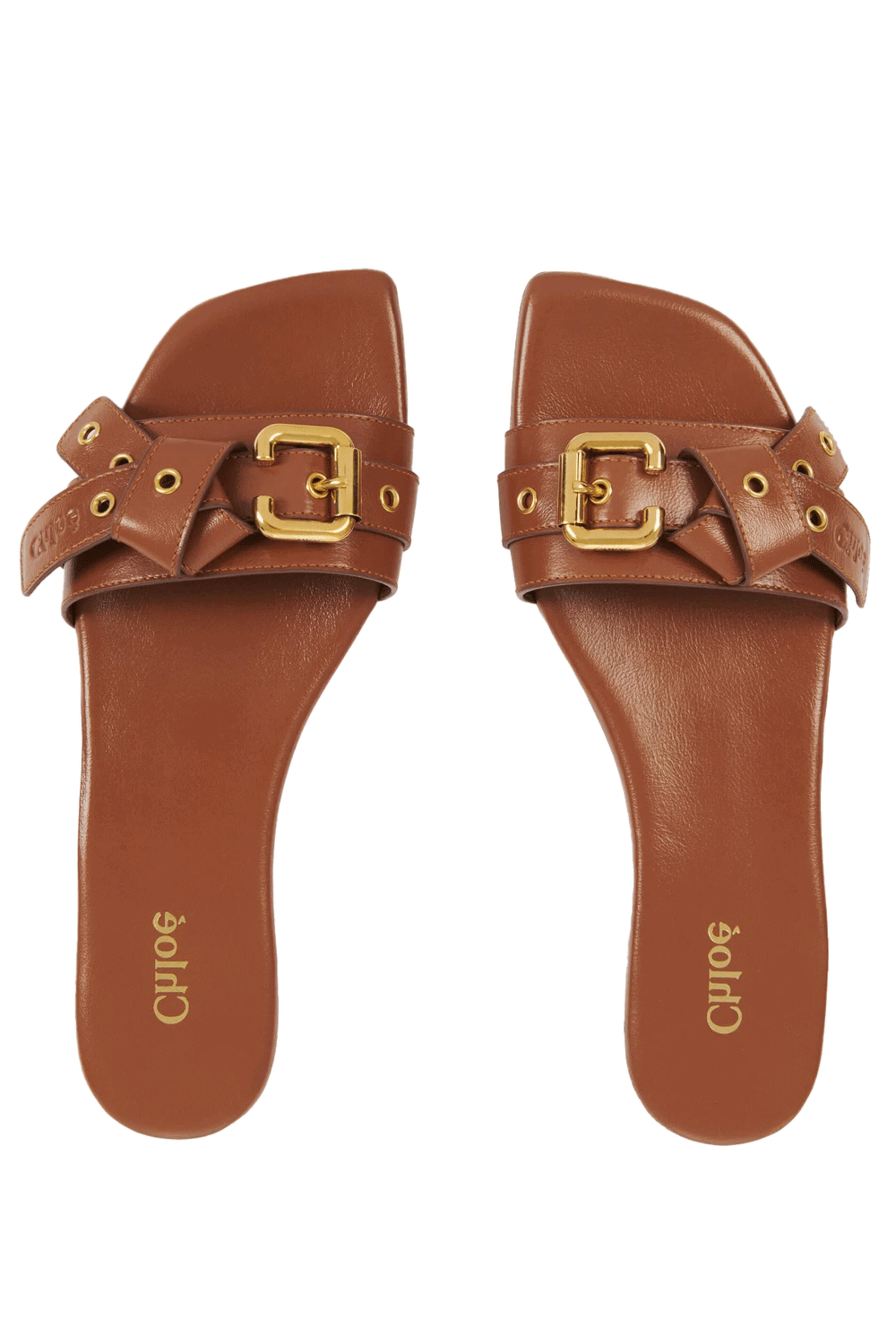 Chloé - Mae Flat Slide in Clay brown | Mitchell Stores