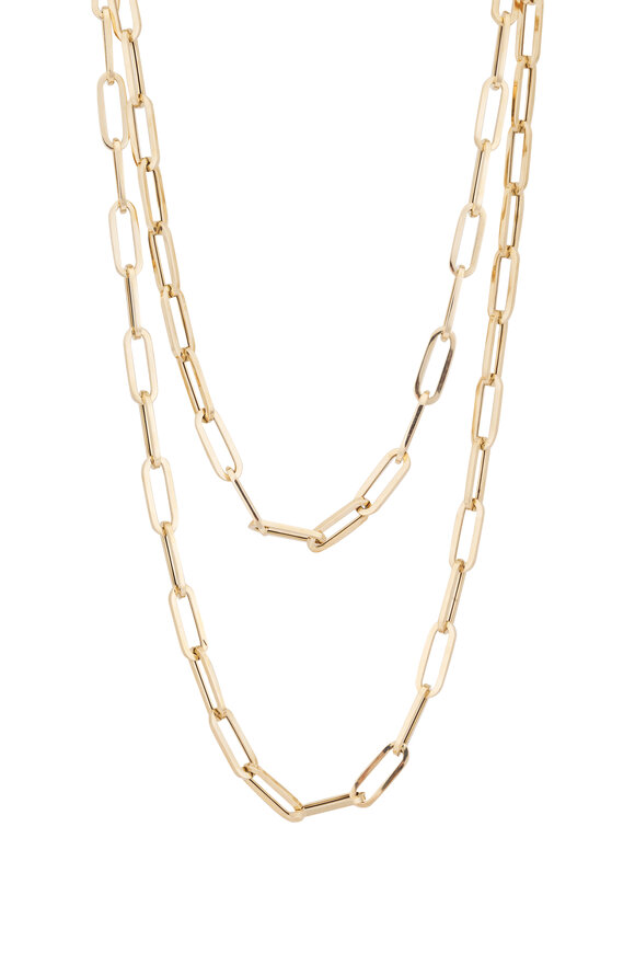 Kai Linz 14k Yellow Gold Paperclip Necklace