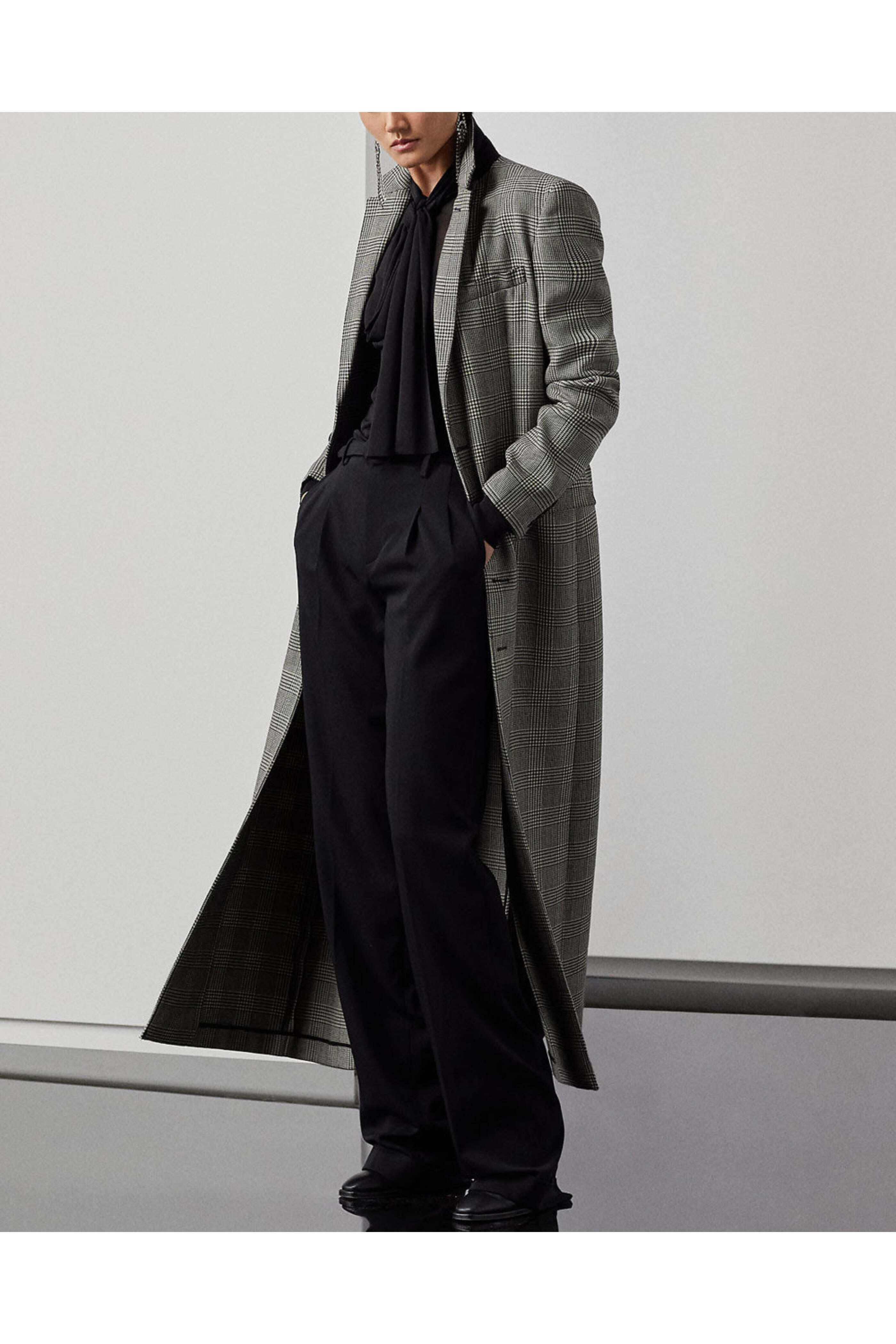 Ralph Lauren - Black Houndstooth Syeda Coat