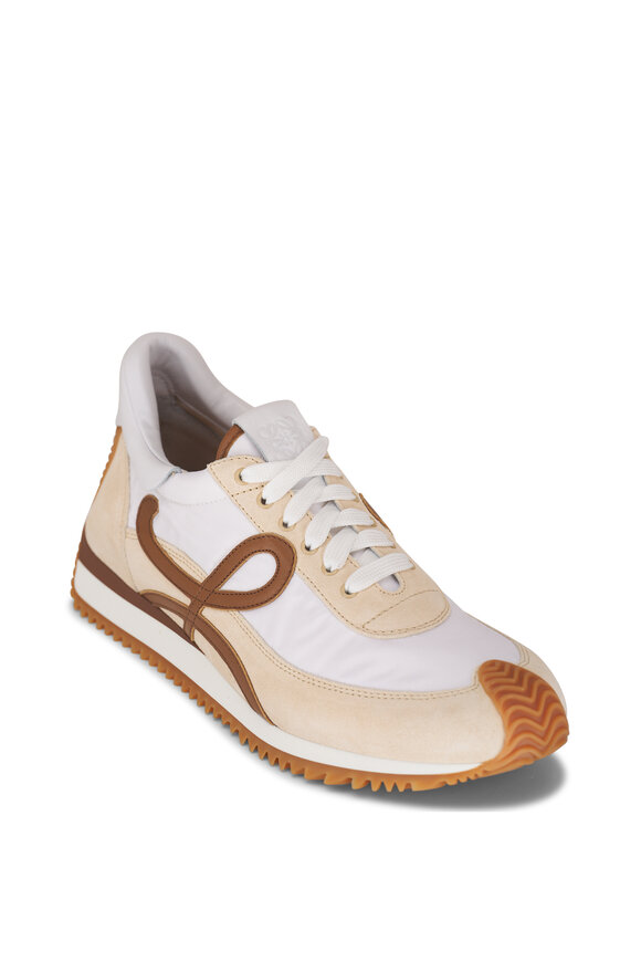 Loewe Flow Runner White & Chocolate Suede Sneaker