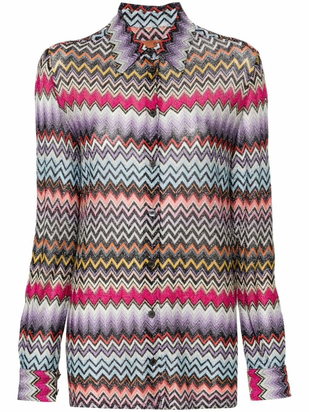 Missoni - Mulitcolor Cheveron Button Down Blouse