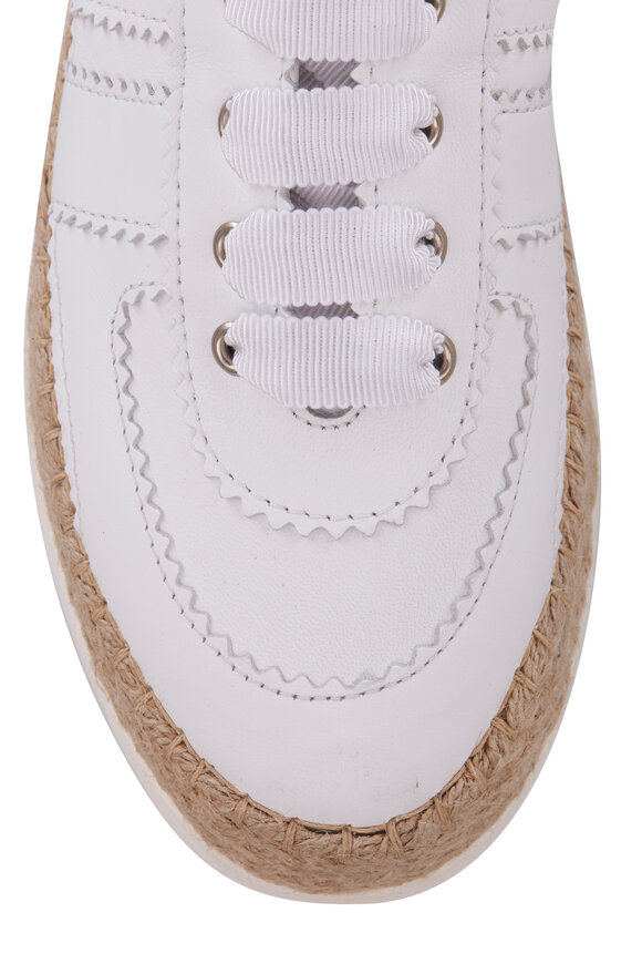 AGL - Leda Rope White Leather Low Top Sneaker 