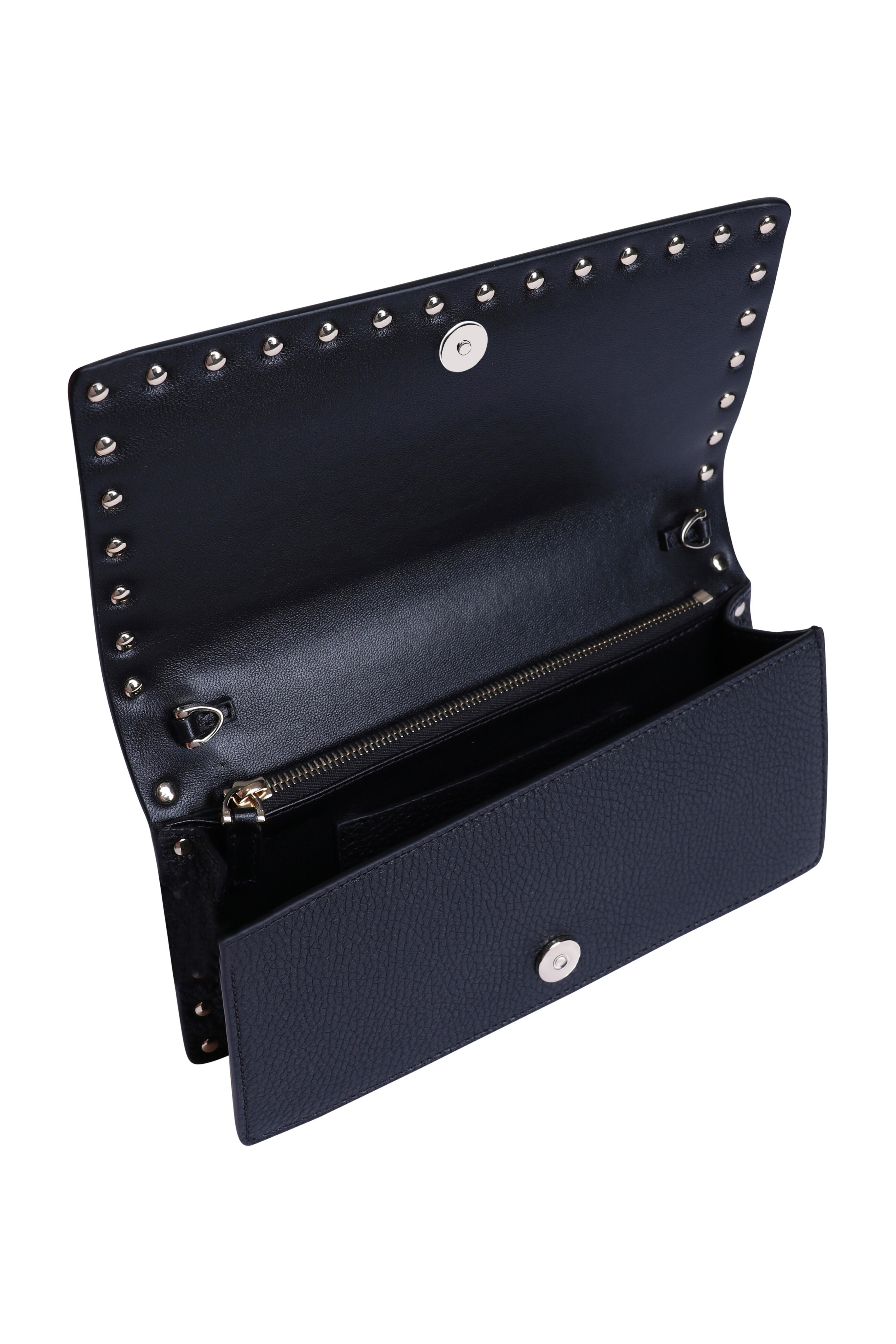 Valentino Garavani - Rockstud Wallet on Chain Crossbody in Black