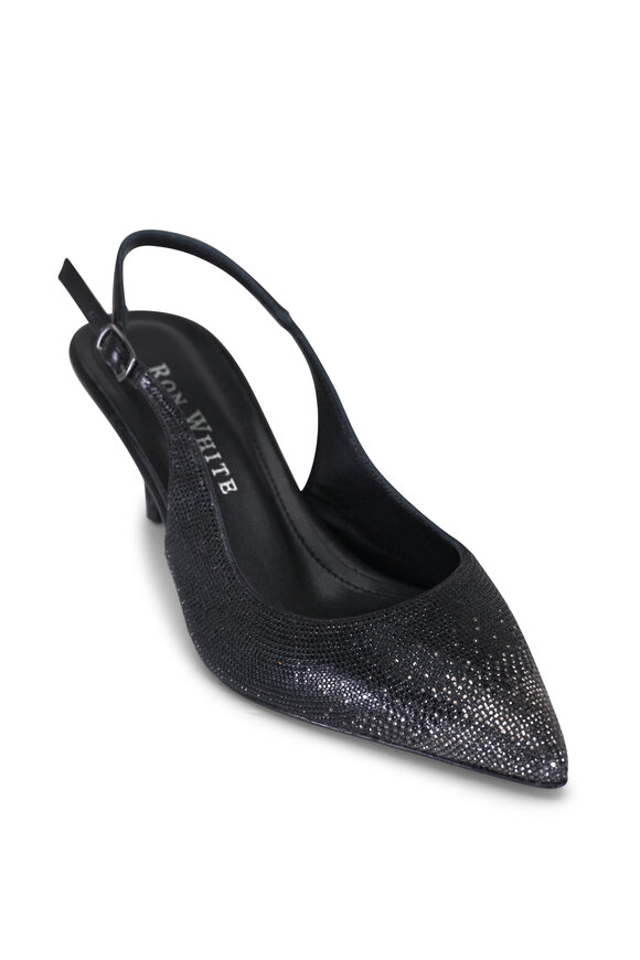 Ron White Haisley Black Onyx Crystal Slingback, 60mm - view 1