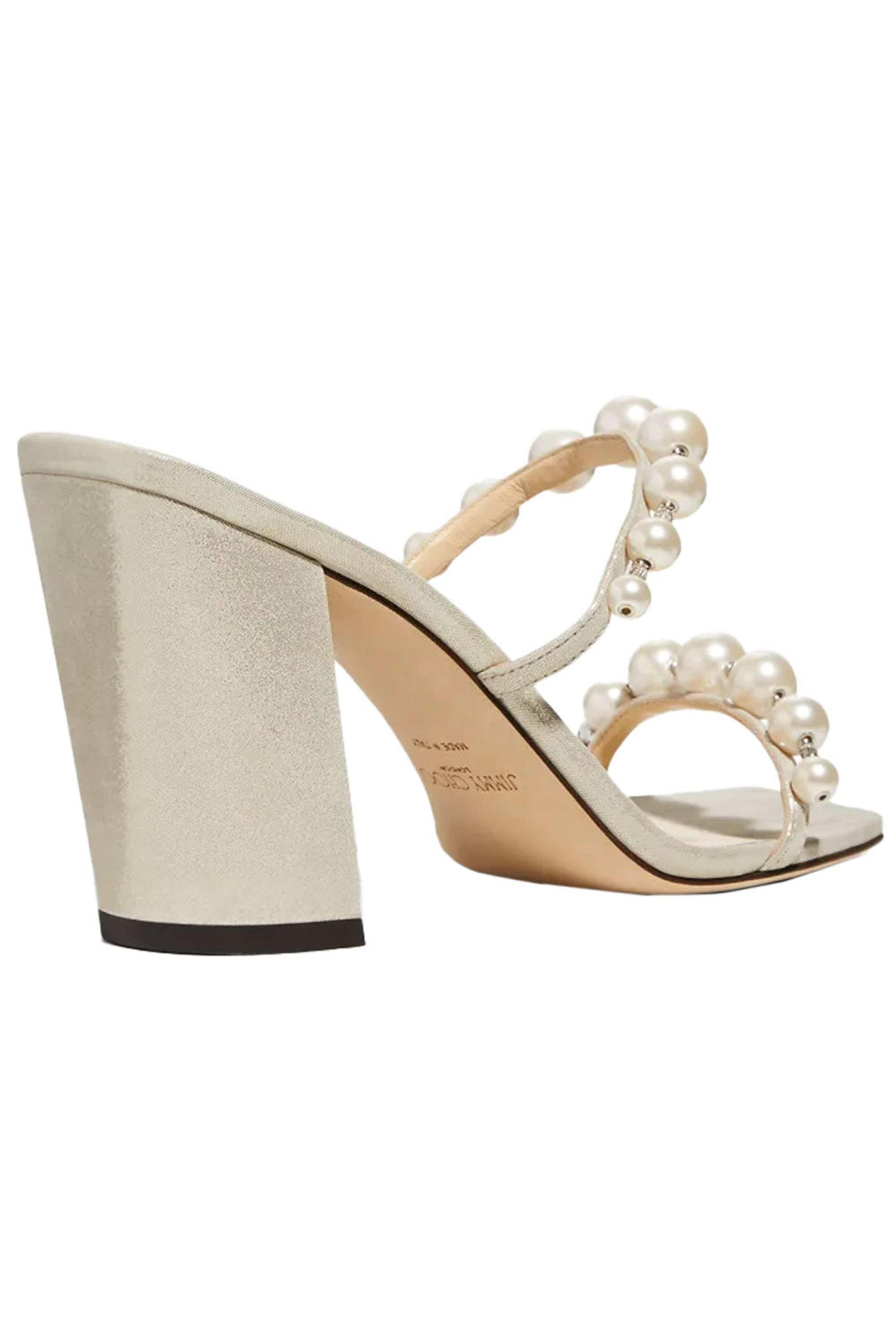 Jimmy Choo - Amara Pearl Sandal in Champagne and White
