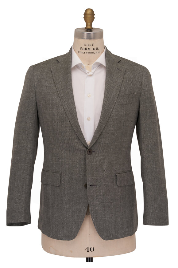 Atelier Munro - Light Green Wool, Silk & Linen Sportcoat 