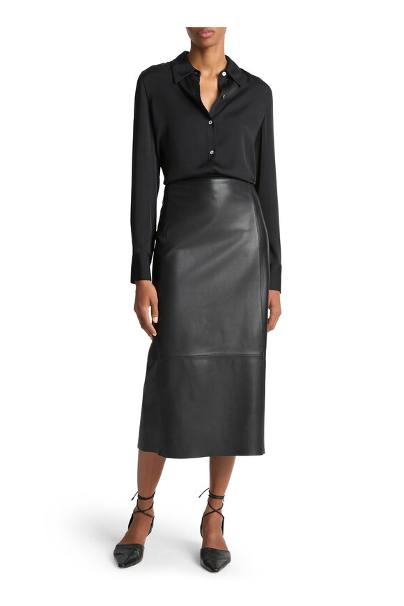 Vince Black Slim Fit Blouse - view 2