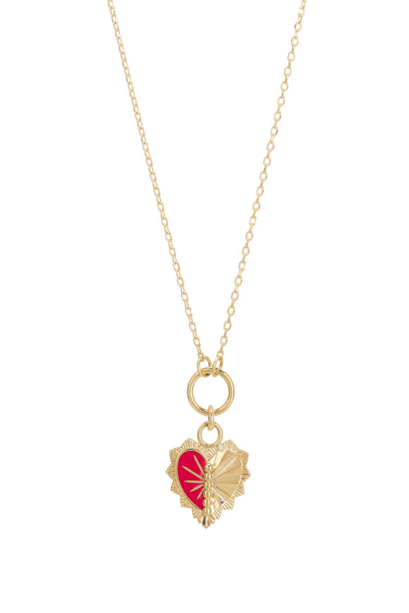 Foundrae - Reflection Heart-Love Token Drop Necklace