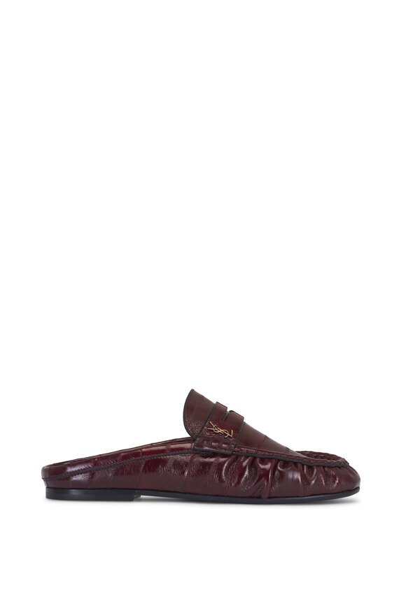 Saint Laurent Le Loafer Deep Burgundy Loafer Mule - view 4