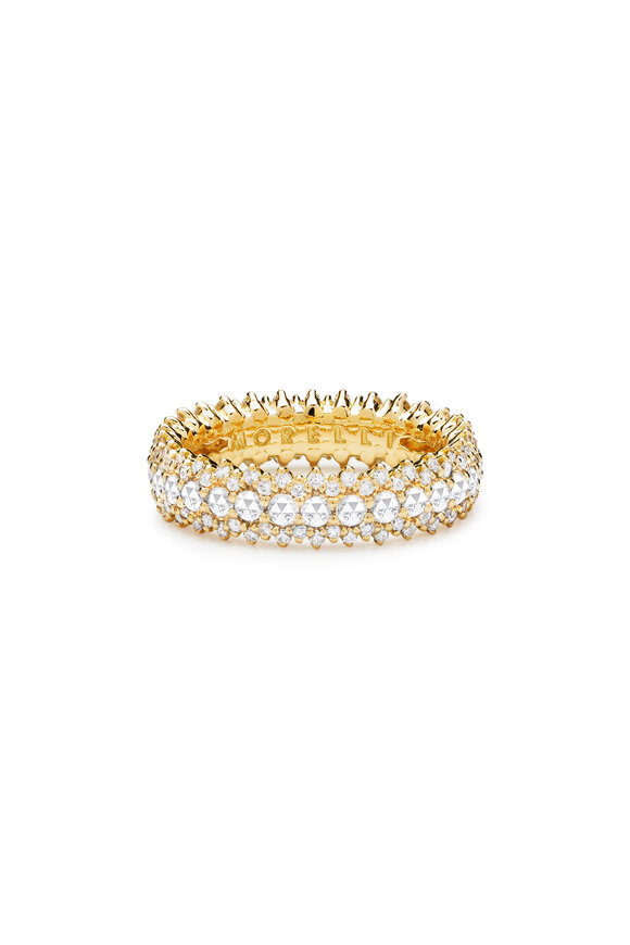 Paul Morelli - Yellow Gold White Diamond Band