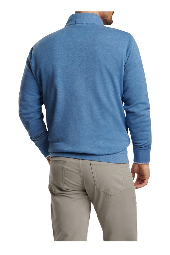 Peter Millar - Crown Comfort Blue Quarter Zip Pullover