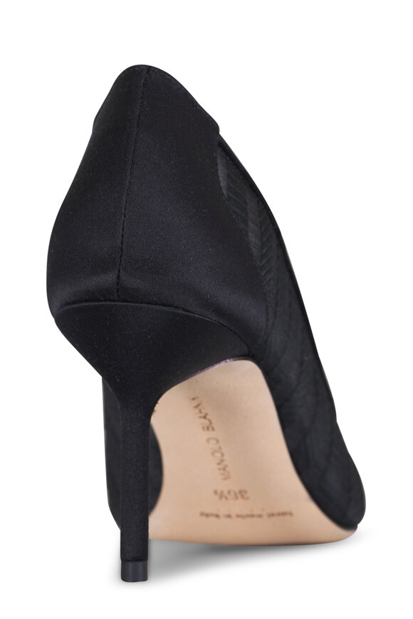 Manolo Blahnik BBLA Black Jacquard Pump, 70mm - view 4