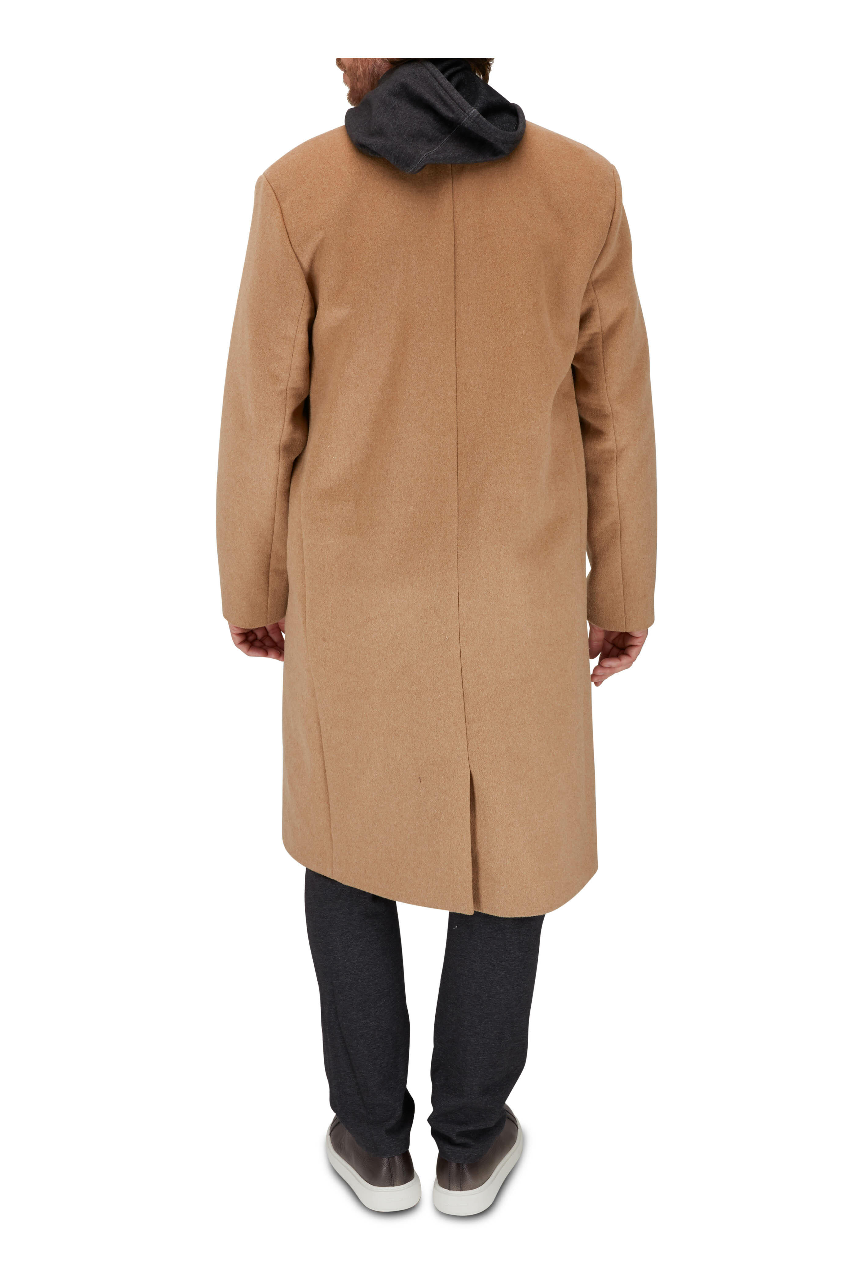 Vince - Camel Wool Blend Relaxed Topcoat