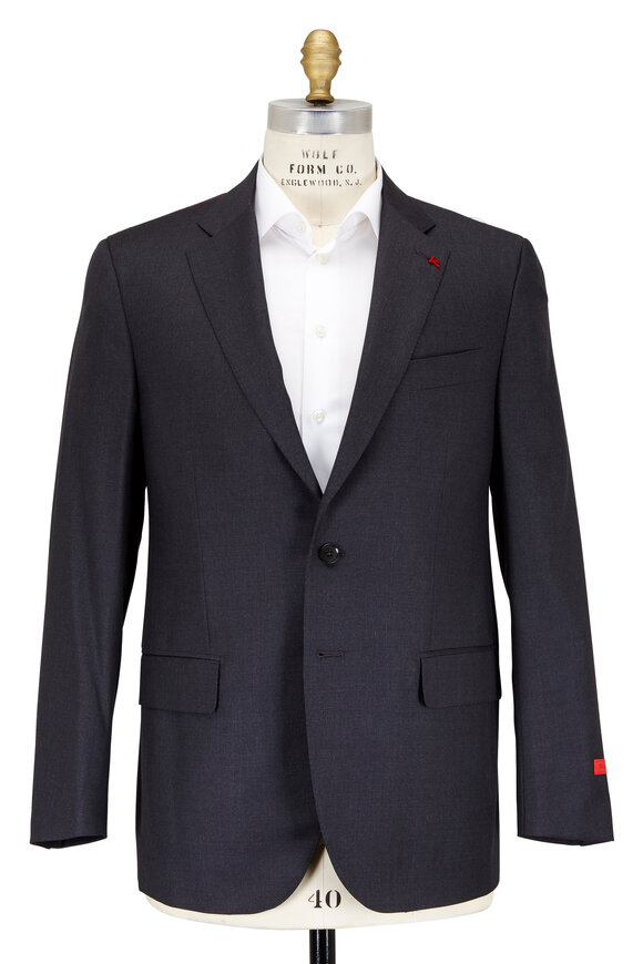 Isaia - Aquaspider Charcoal Gray Performance Wool Suit