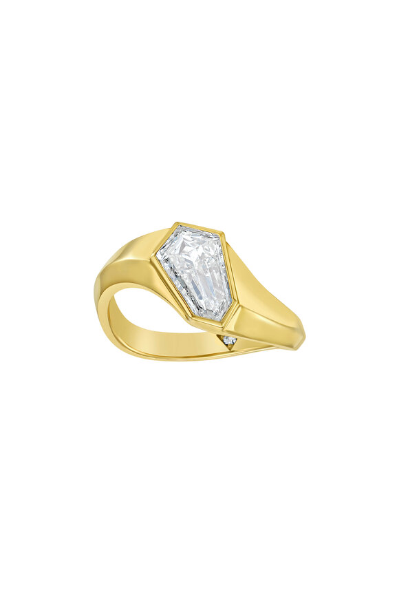 Ruchi 18k Yellow Gold Elia Diamond Solitaire Ring