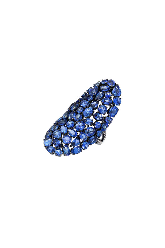 Etho Maria - 18K Gold Sapphire Long Cocktail Ring
