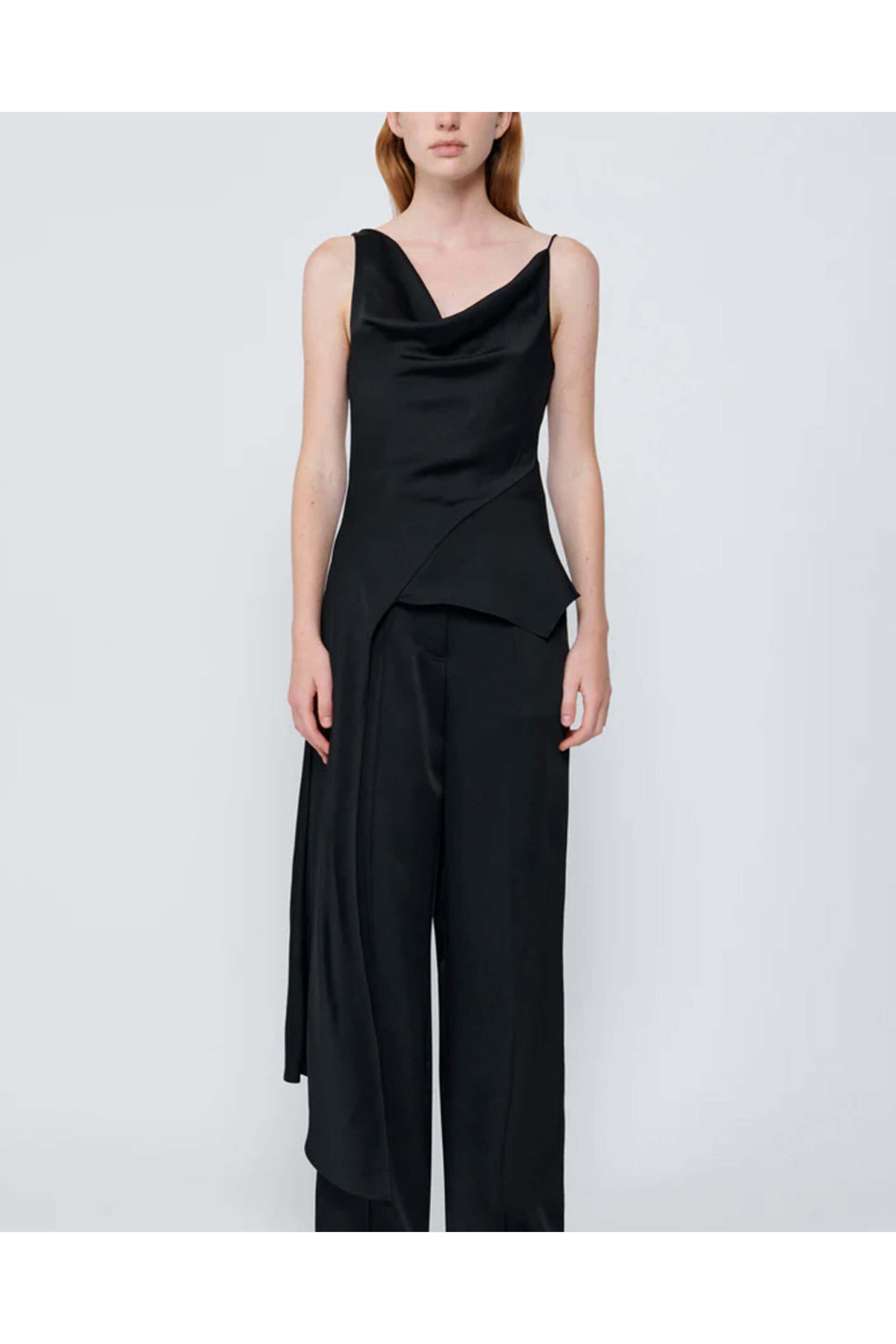 Simkhai - Black Asymmetrical Ronnie Tank