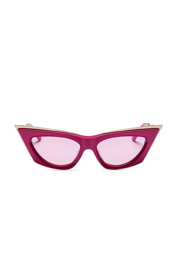 Valentino Garavani V-Goldcut Cat Eye Sunglasses in Pink - view 2