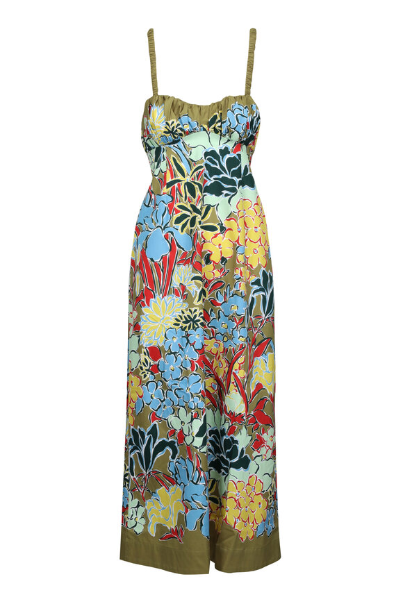 Alémais Solstice Green Floral Midi Dress - view 1