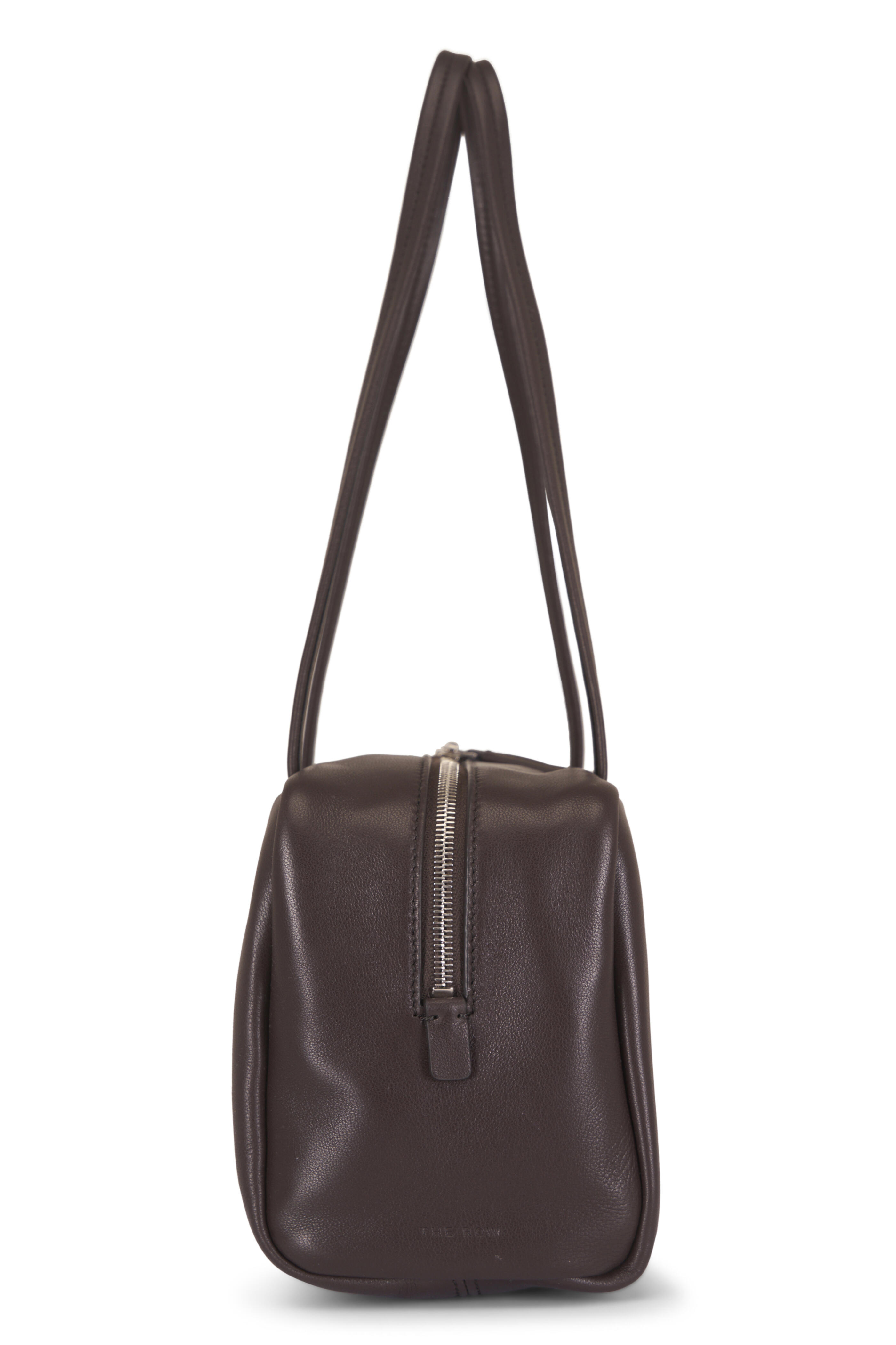 The Row - Astra Dark Brown Leather Shoulder Bag - view 3