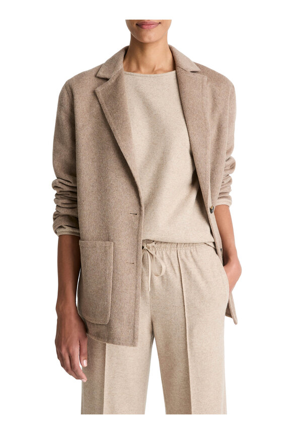 Vince Heather Doe Double-Faced Cardigan Blazer - view 2