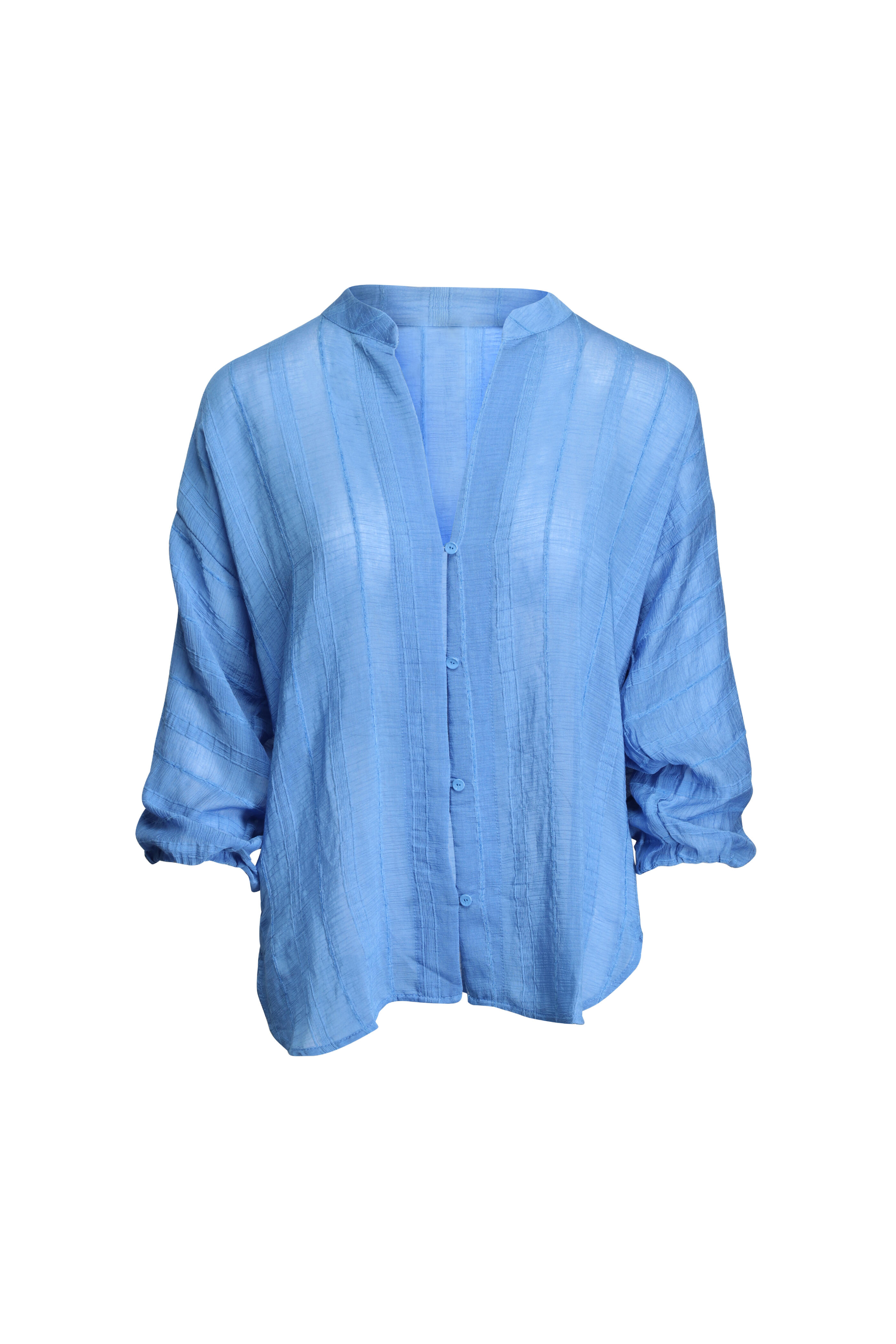 Vix Paula Hermanny - Yana Blue Long Sleeve Blouse