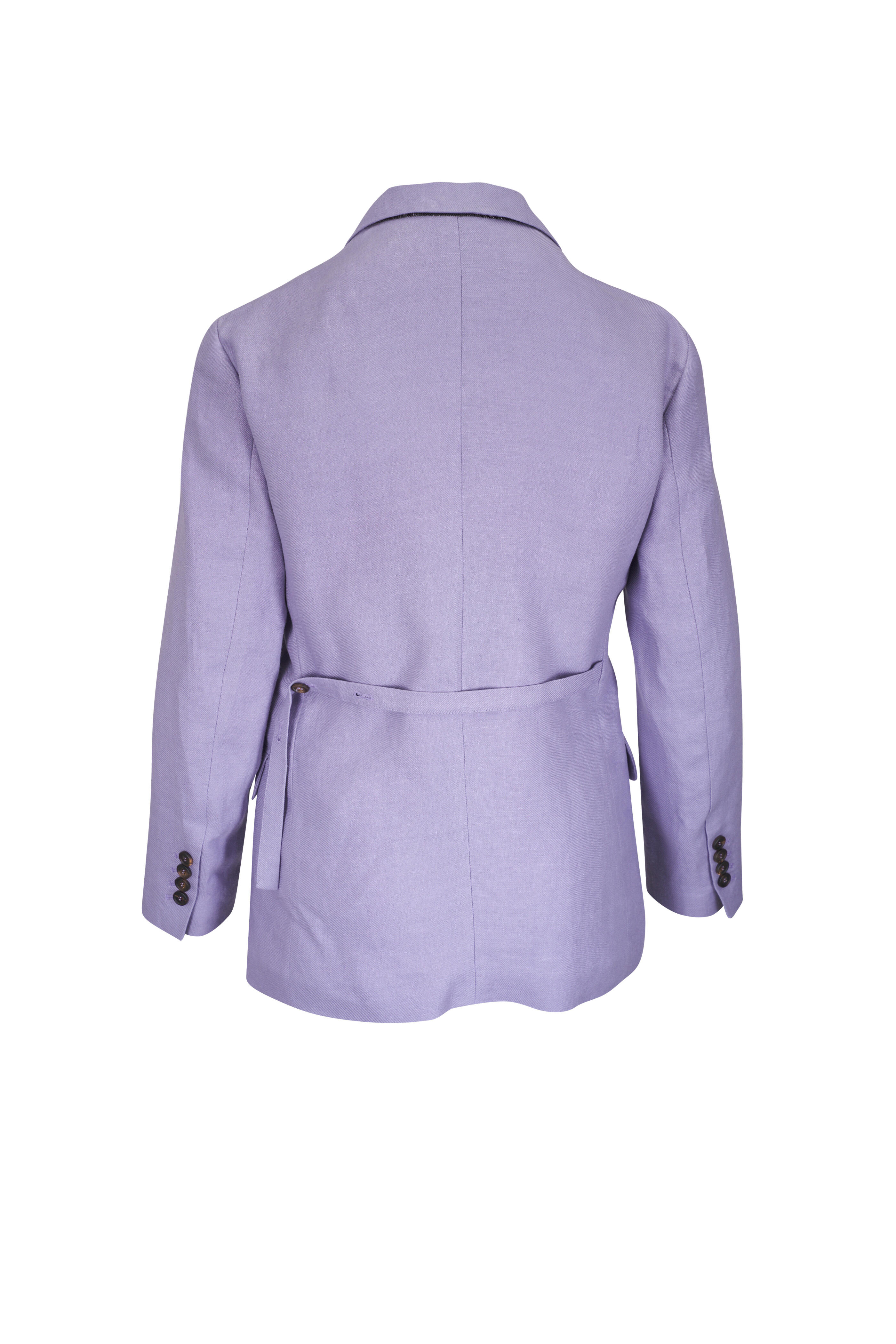 Brunello Cucinelli - Lilac Gabardine Adjustable Back Jacket