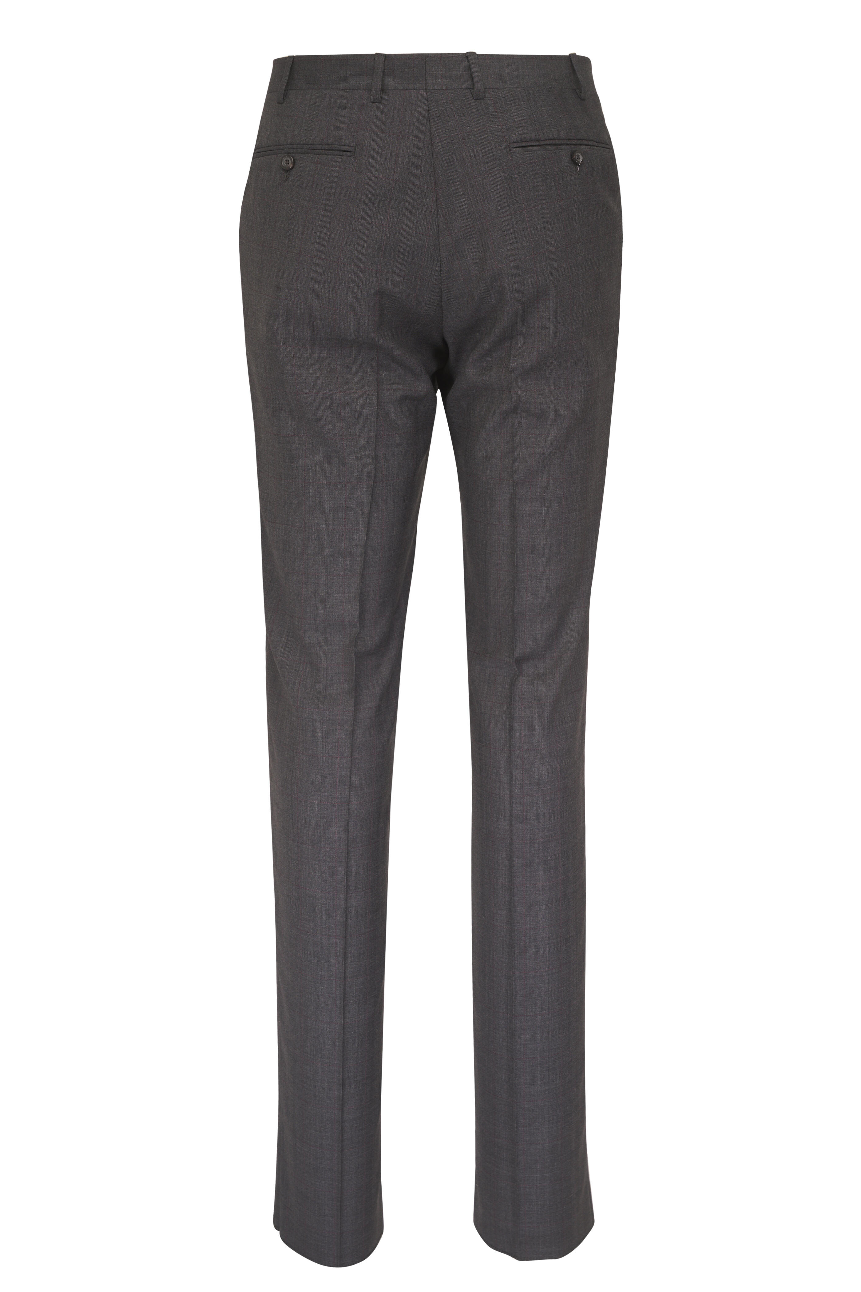 Canali - Gray Subtle Plaid Wool Suit