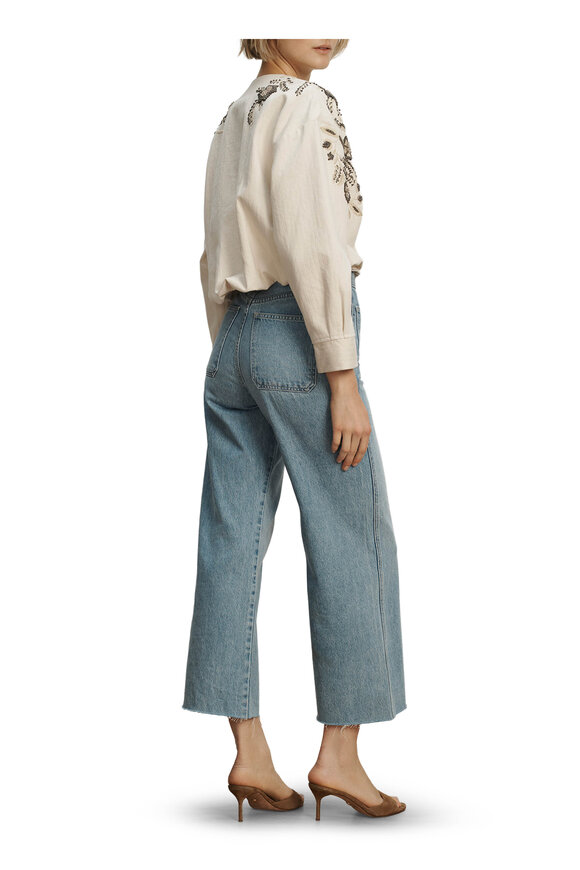 Veronica Beard Emeren Ecru Cotton Jacket - view 3