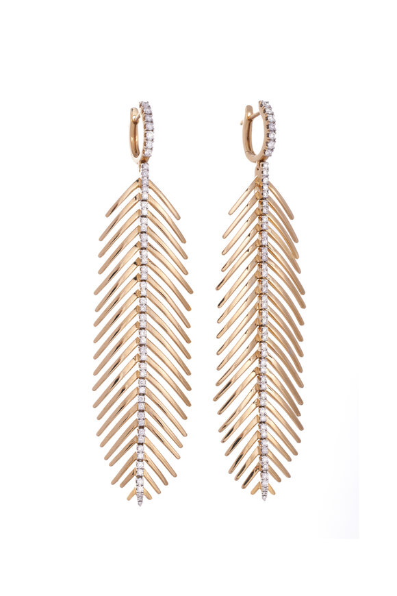 Sidney Garber - Feathers That Move Diamond Earrings