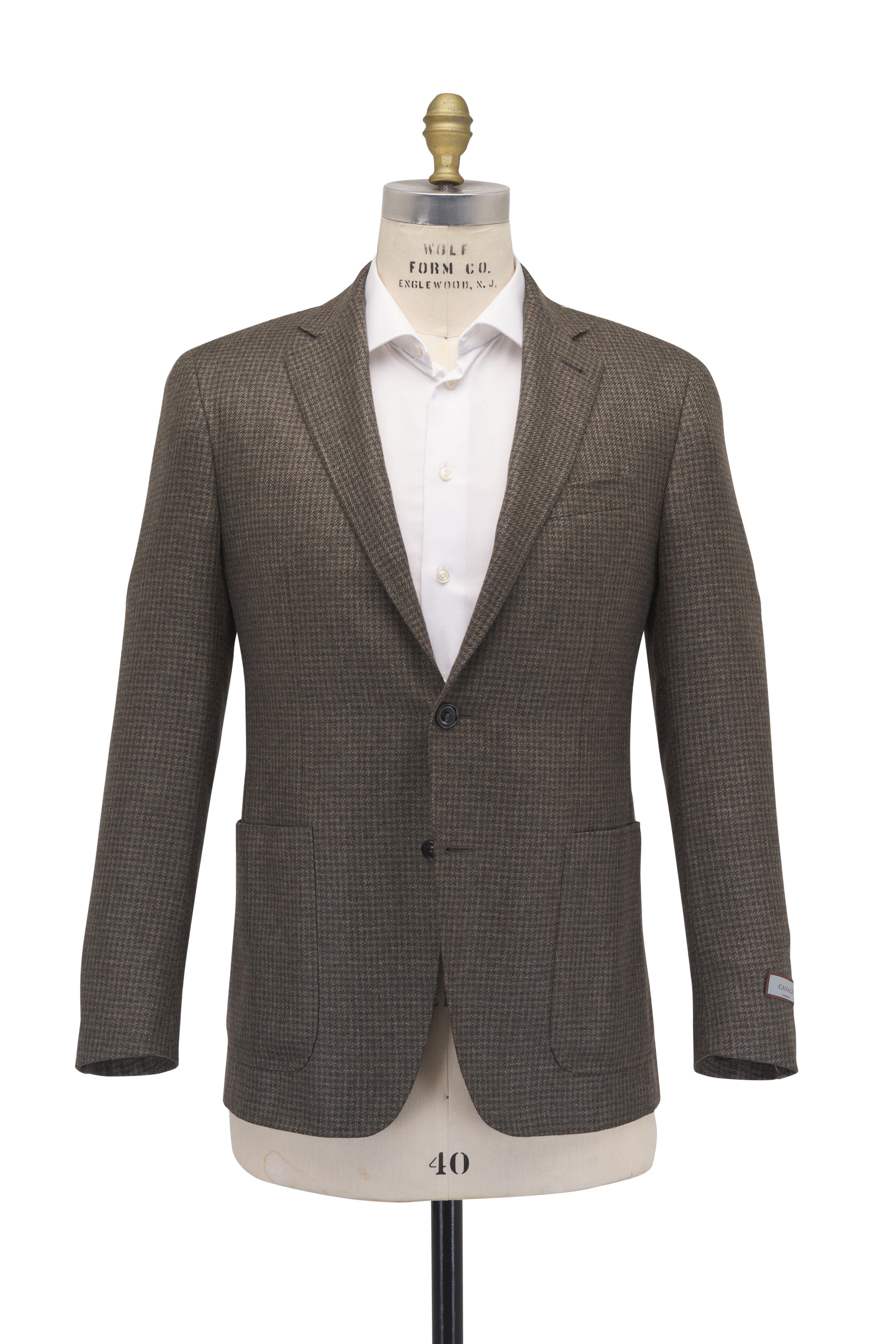Canali - Kei Moss & Brown Houndstooth Cashmere Sportcoat