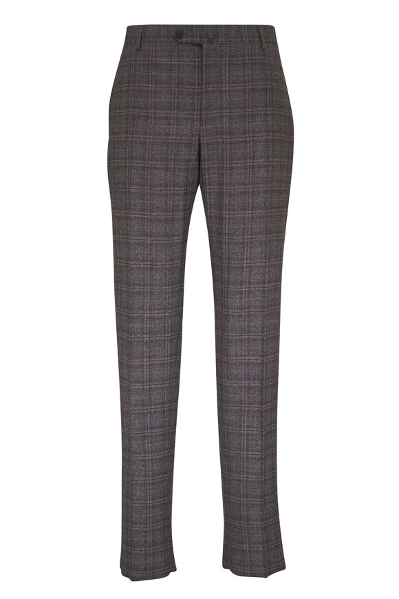 Isaia Banker Gray Plaid Wool Suit - view 5