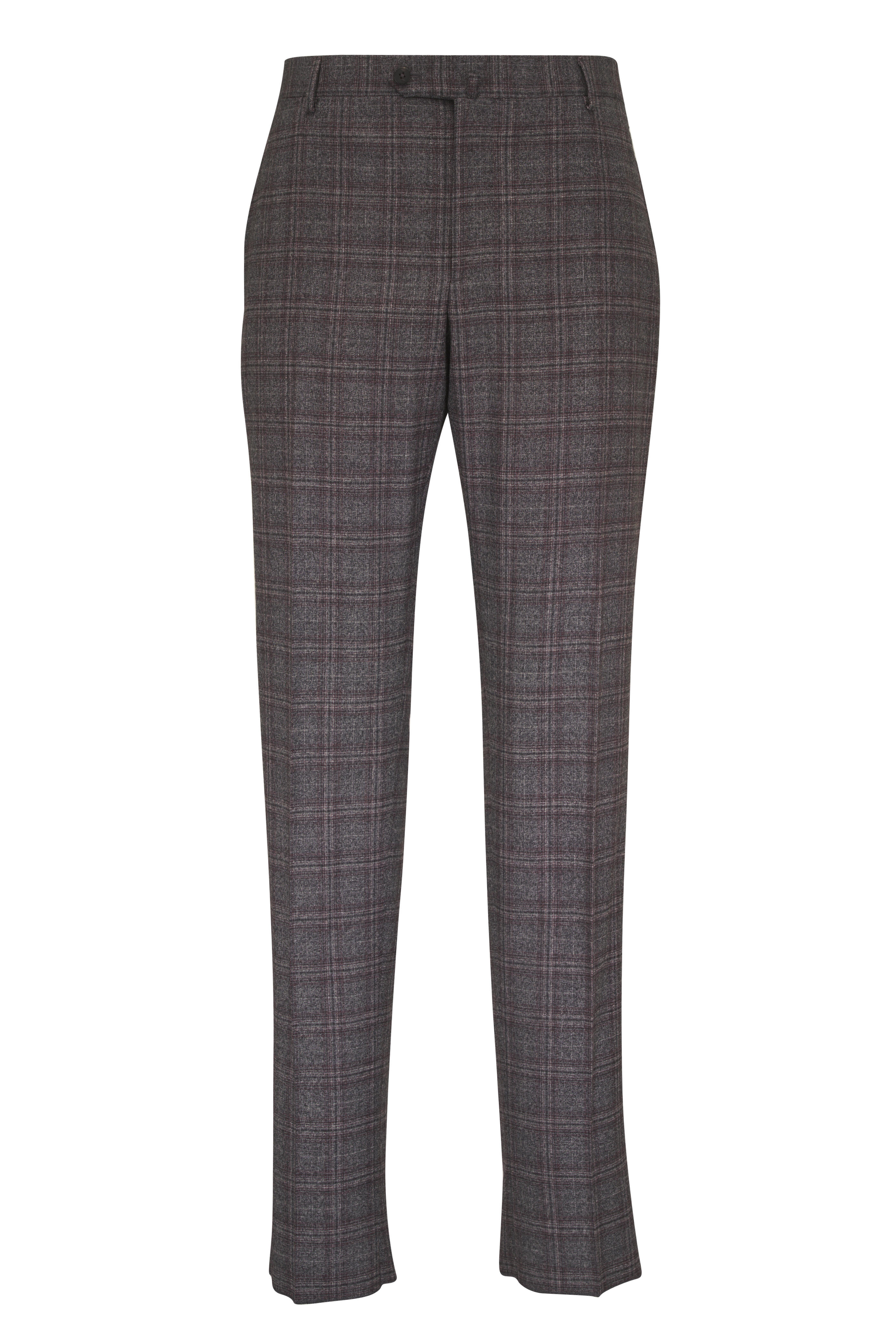 Isaia - Banker Gray Plaid Wool Suit - view 5