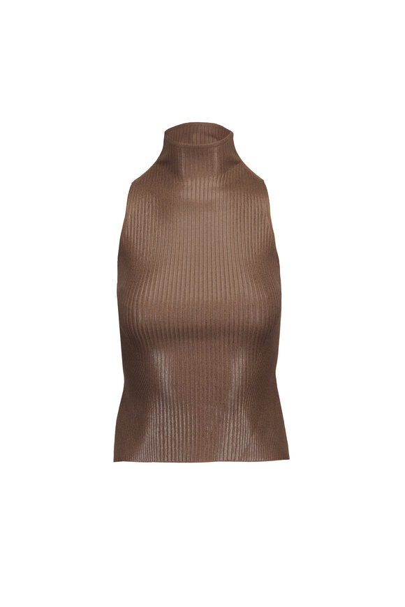 Ralph Lauren Foiled Portobello Rib-Knit Top - view 1