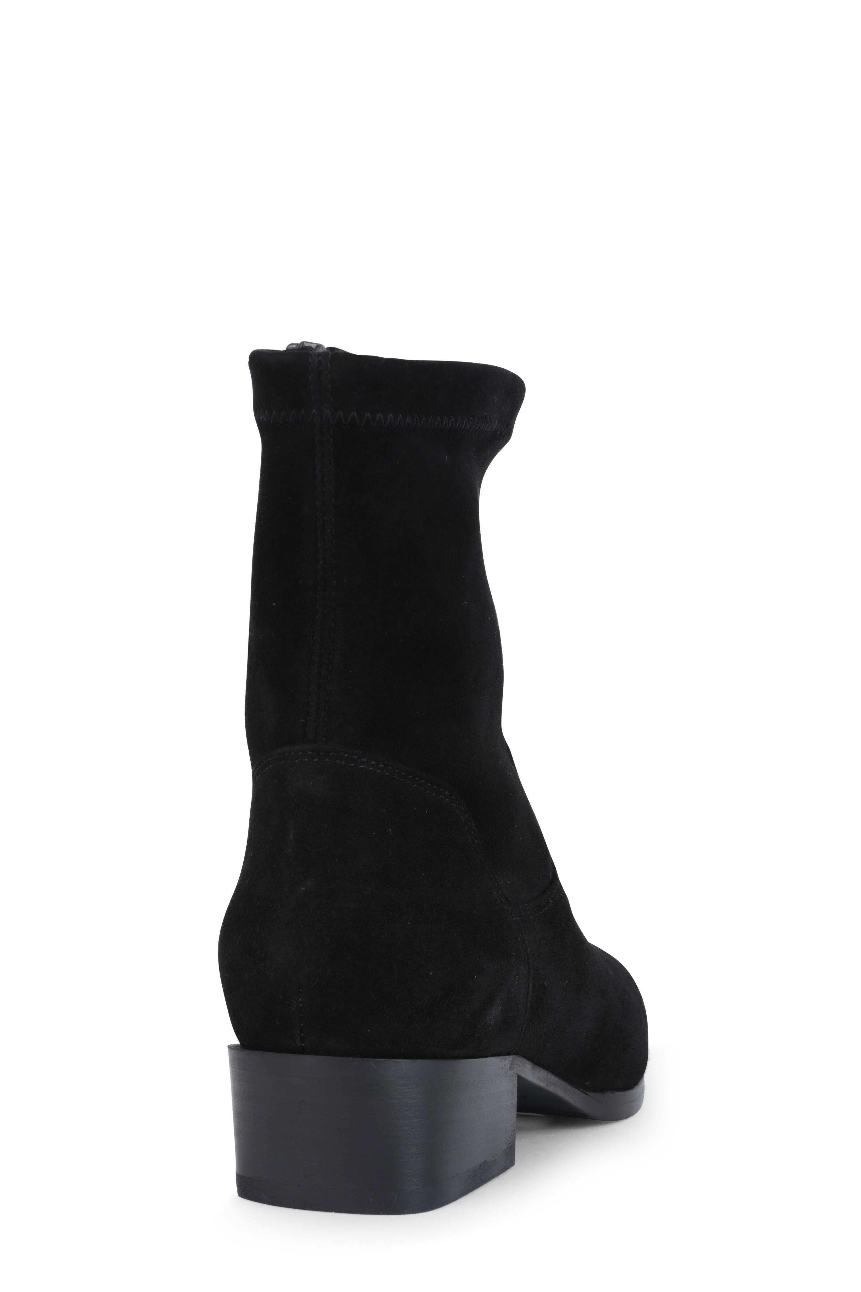 Aquatalia Faren Black Suede Ankle Weatherproof Boot