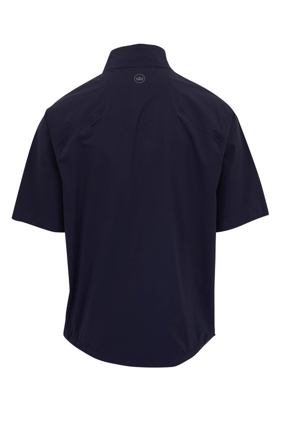 Peter Millar - Navy Shield Short Sleeve Rain Shell Quarter Zip