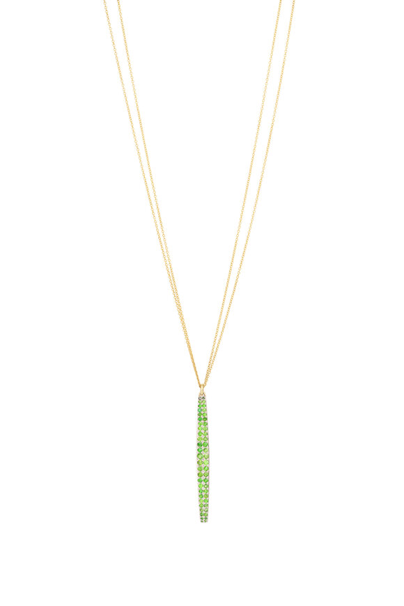 Renee Lewis 18k Yellow Gold Antique Garnet Bar Necklace - view 1