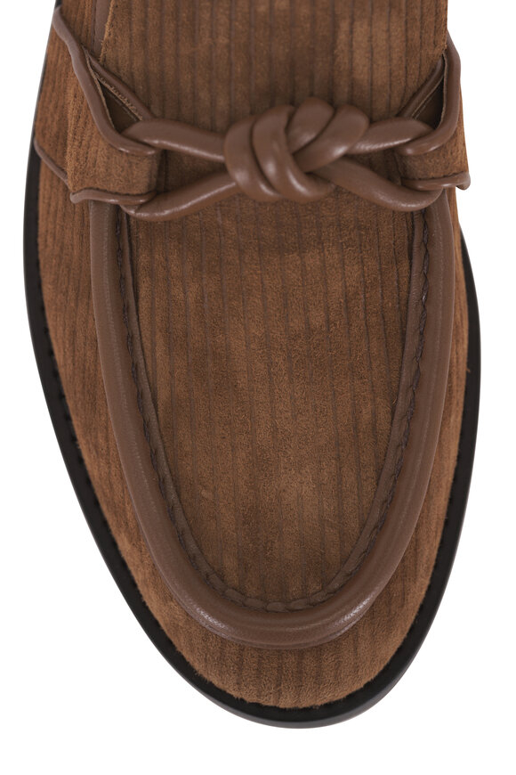 Bottega Veneta Astaire Jacobean Suede Corduroy Loafer - view 7