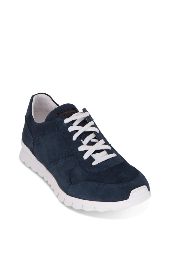 Kiton - Navy Suede Sneaker