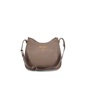 バッグ PRADA VITTELO LEATHER ONE SHOULDER BAG Prada - Vitello Black Grained Leather Shoulder Bag