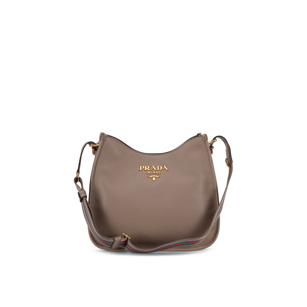 バッグ PRADA VITTELO LEATHER ONE SHOULDER BAG Prada - Gray Vitello Guitar Strap Shoulder Bag | Mitchell Stores