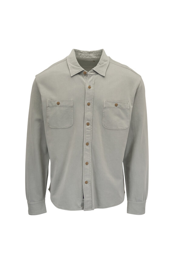 Faherty Brand Coastal Sage Field Knit Utility Shirt