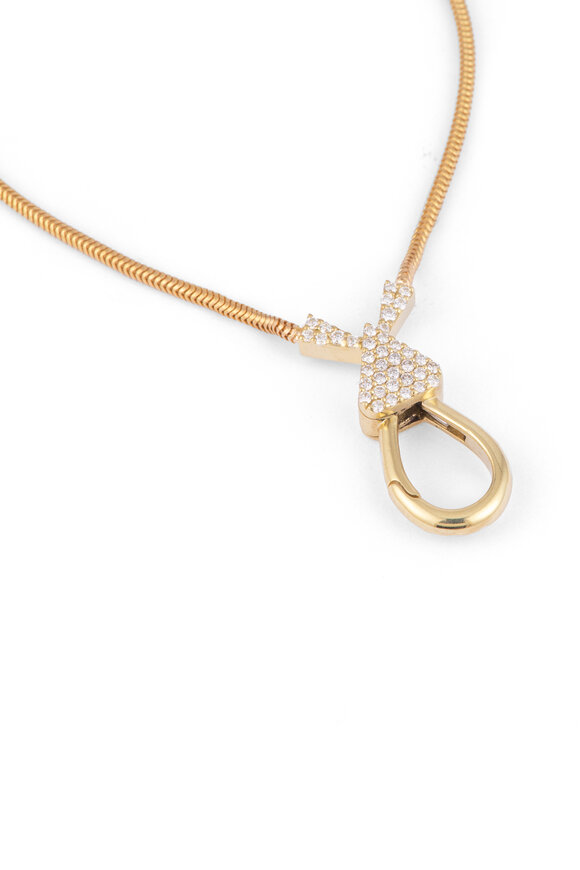Sylva & Cie 18k Yellow Gold Diamond Snake Chain - view 1