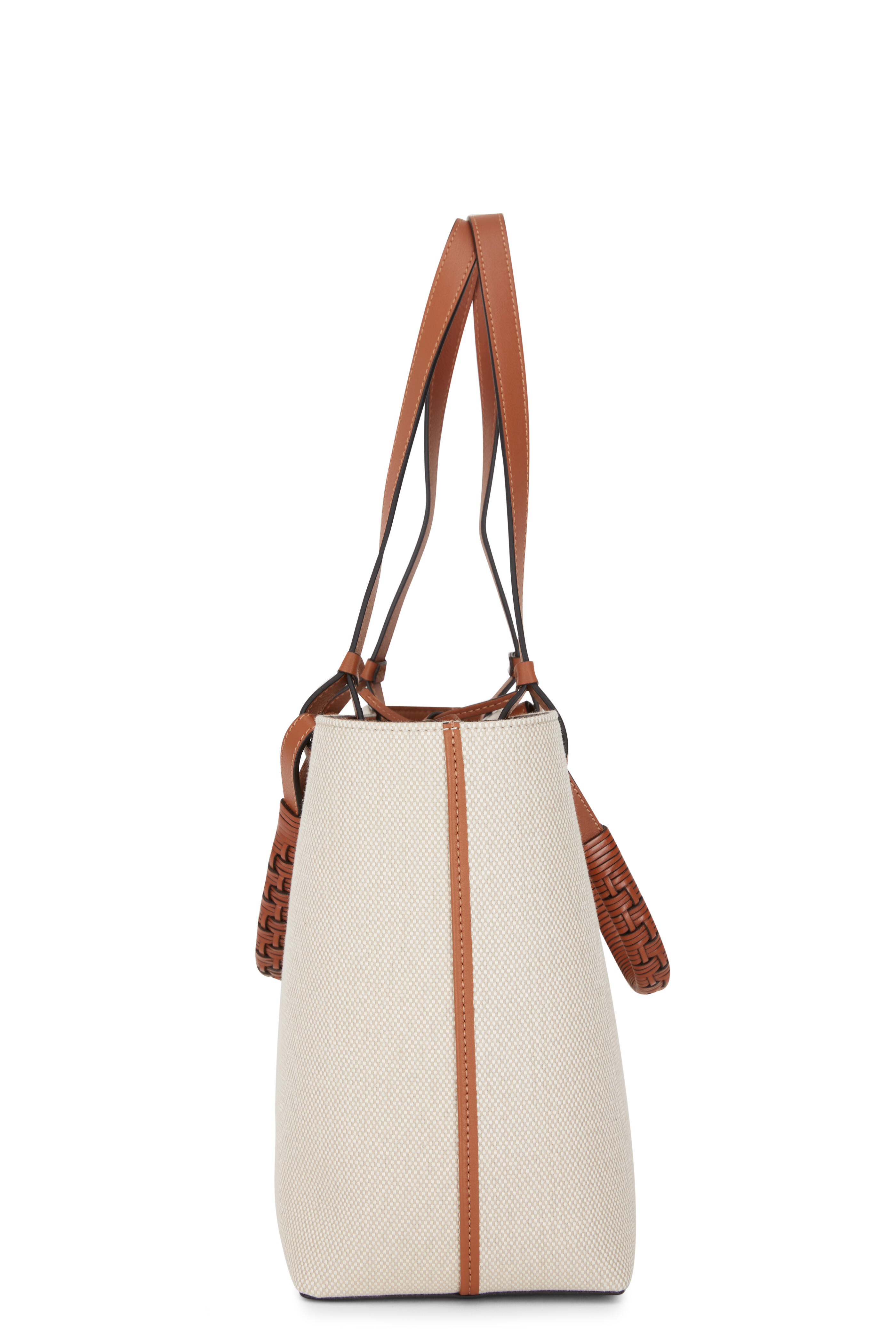 Loewe - Anagram Ecru & Tan Small Canvas Tote | Mitchell Stores