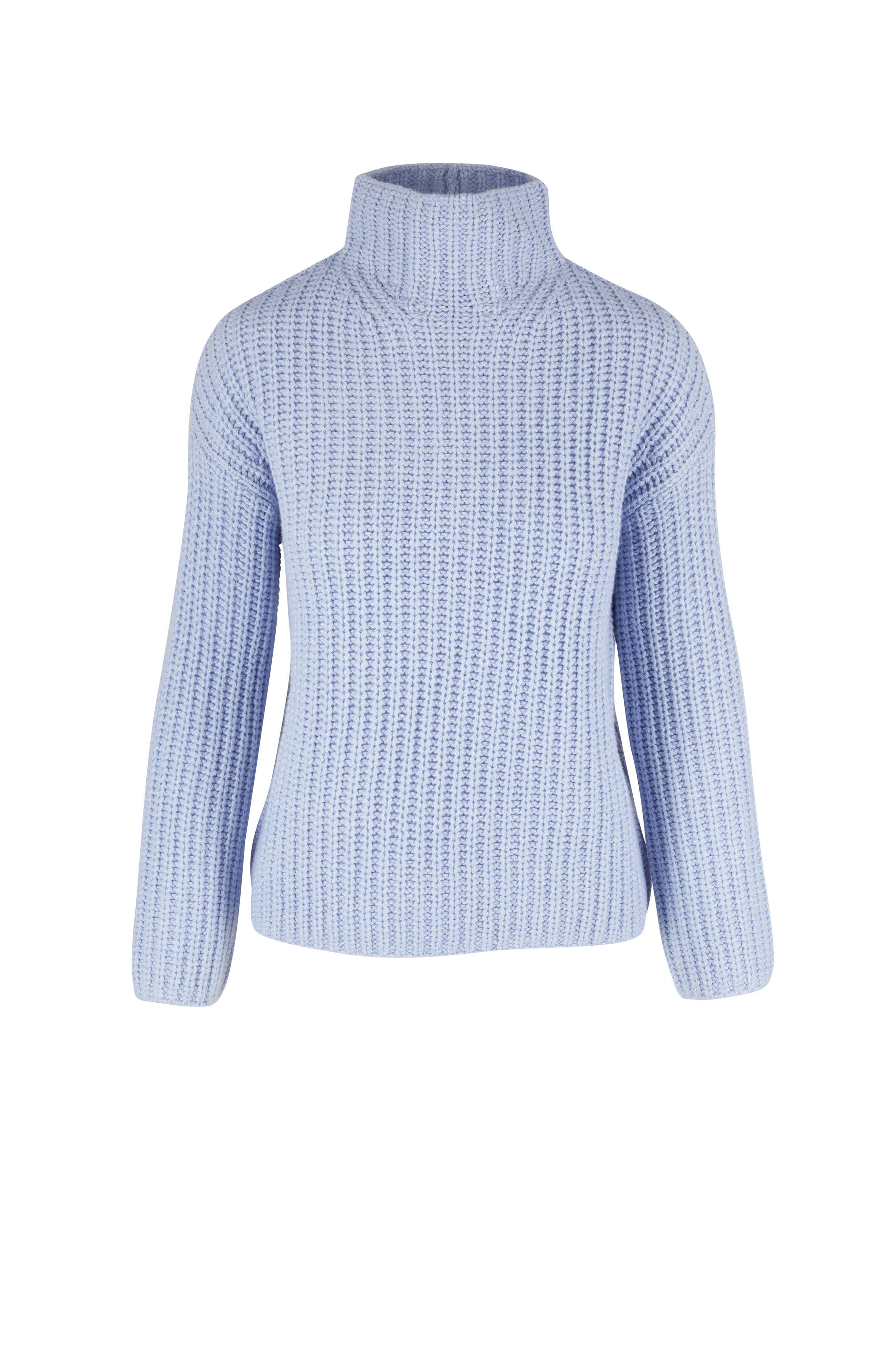 Vince - Light Peri Blue Lofty Rib Turtleneck | Mitchell Stores